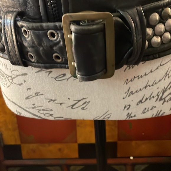 True Religion Vintage  Fabulous softest   Studded Leather vestSZ Med runs Small - Picture 16 of 16